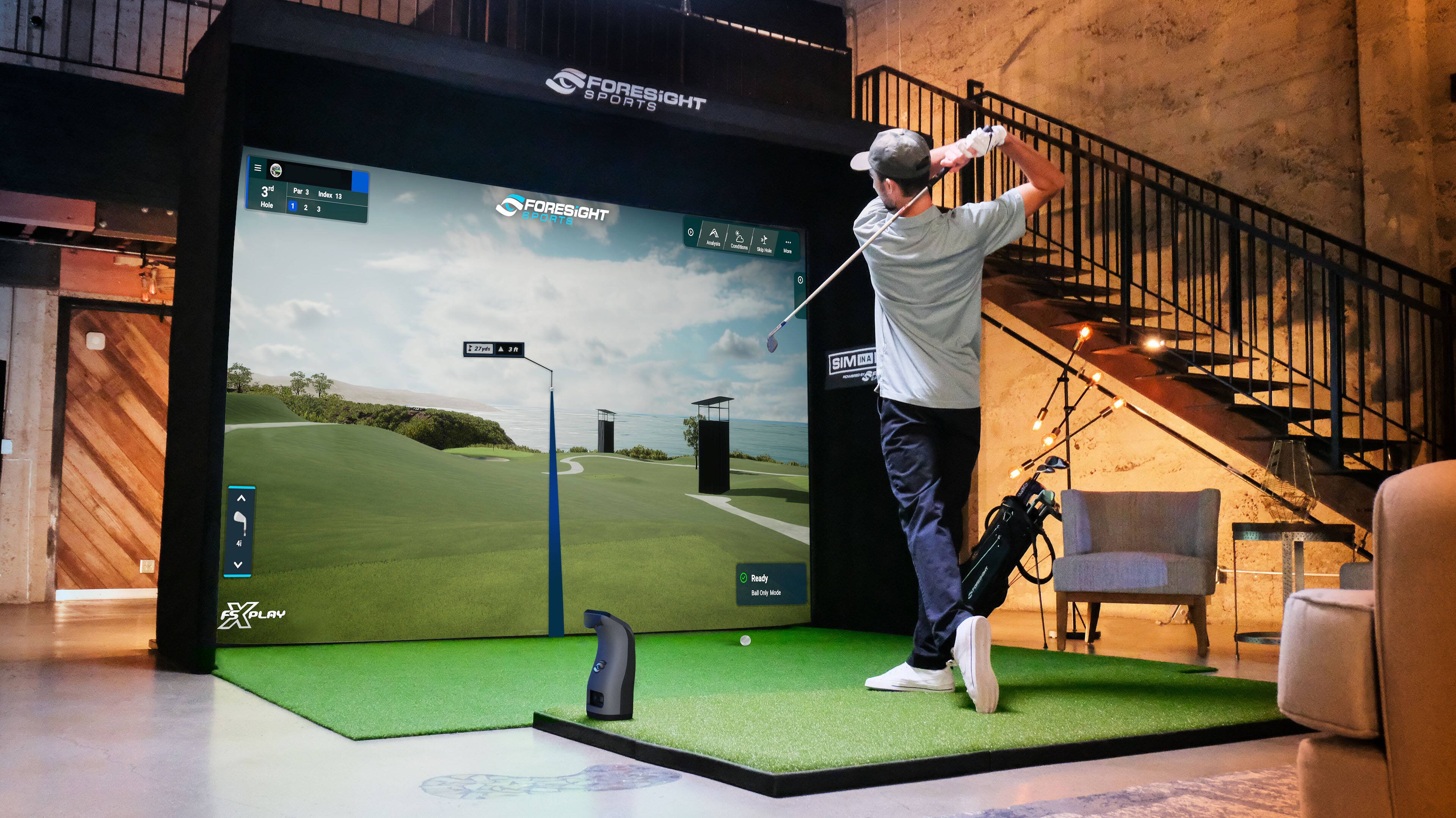 Alt View 31. Foresight Sports - Sim-In-A-Box Birdie - GC3 Launch Monitor & Simulator Bundle - Black.
