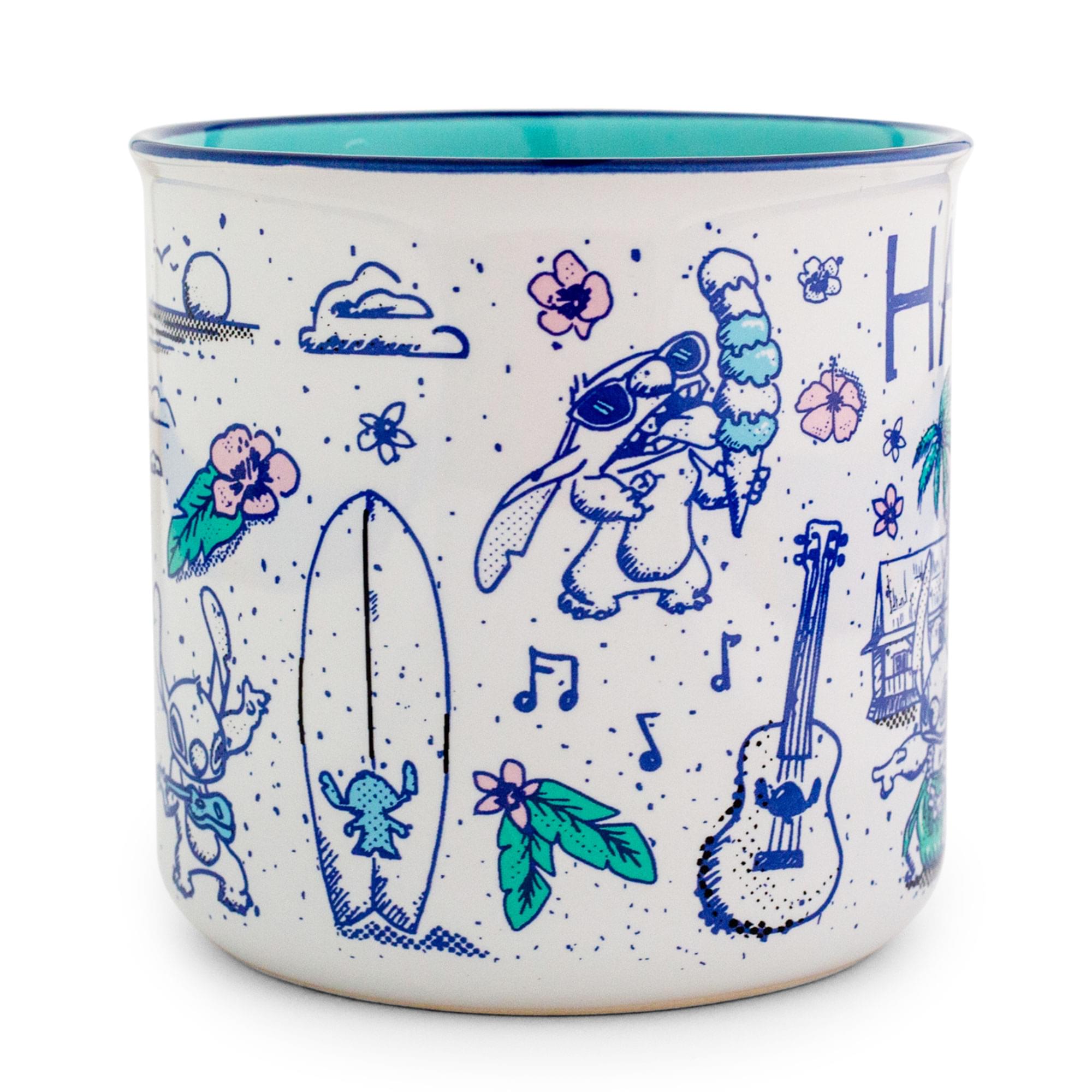 Alt View 1. Silver Buffalo - Disney Lilo & Stitch Hawaii Camper Mug | Holds 20 Ounces - Blue.