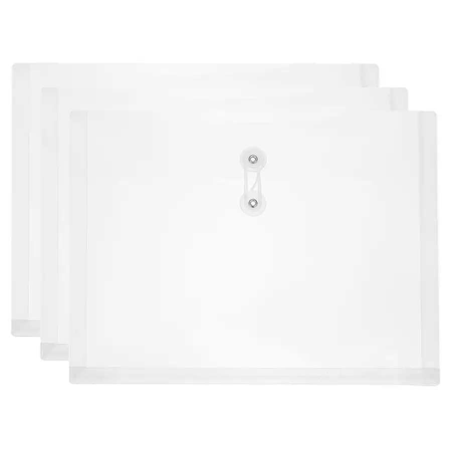Envelopes Unique Bargains 3pcs Plastic Envelopes with Button String Tie Closure ...
