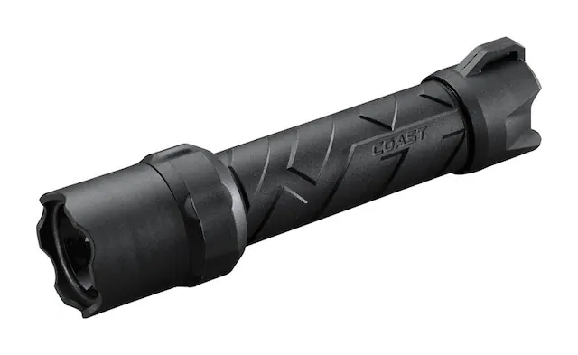 Front. Coast - Polysteel 600 710 lm Black LED Flashlight AA Battery.