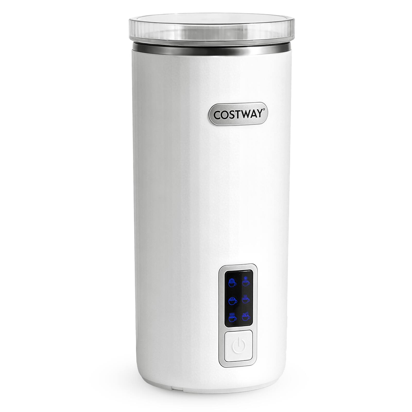 Alt View 9. Costway - Costway 6-in-1 Electric Milk Steamer with Stainless Steel Interior, Automatic Foam Maker - White.