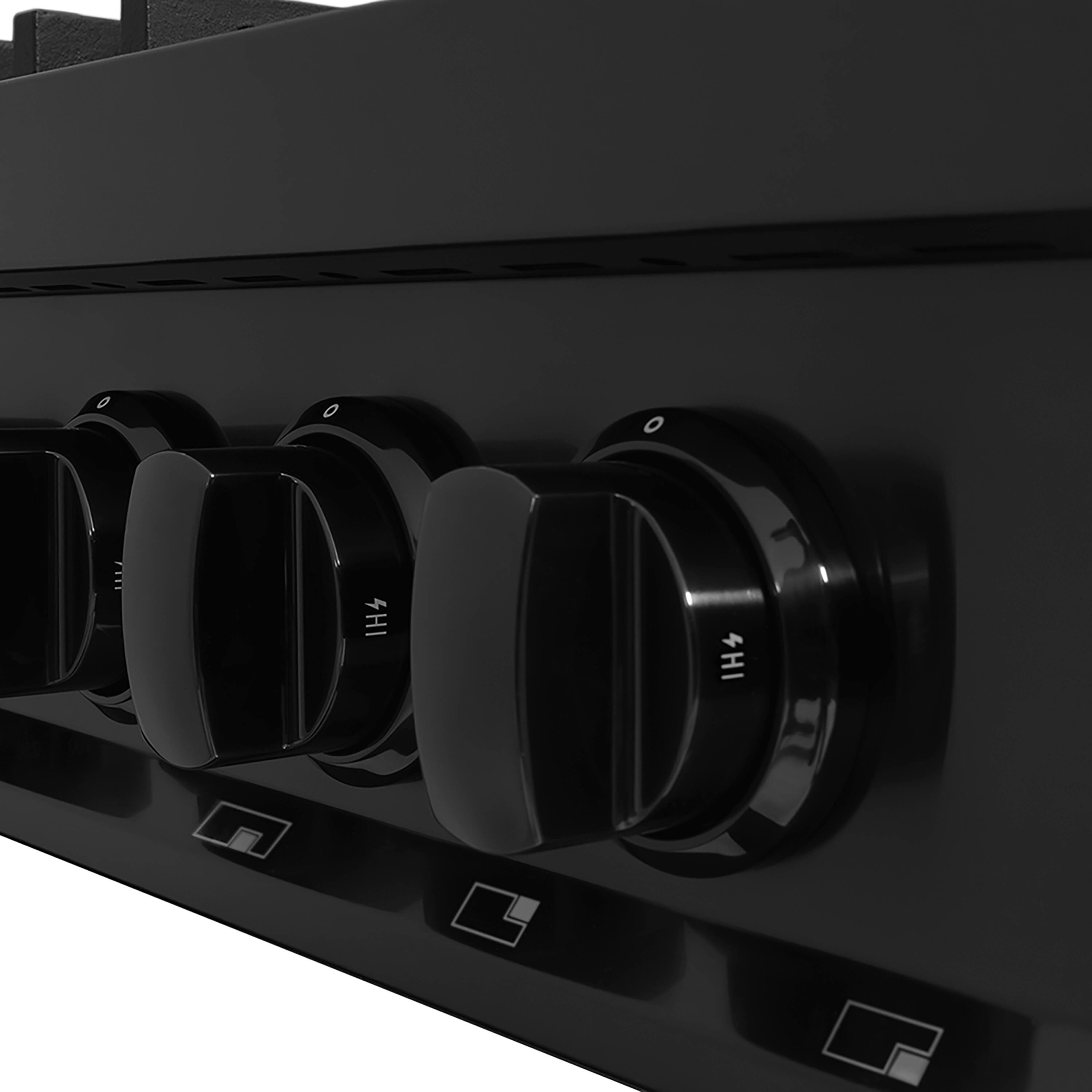 Alt View 2. ZLINE - ZLINE 48 in. Classic Gas Rangetop with 8 Burner DuoPro Cooktop (PCRTB-48) - Black Stainless Steel.