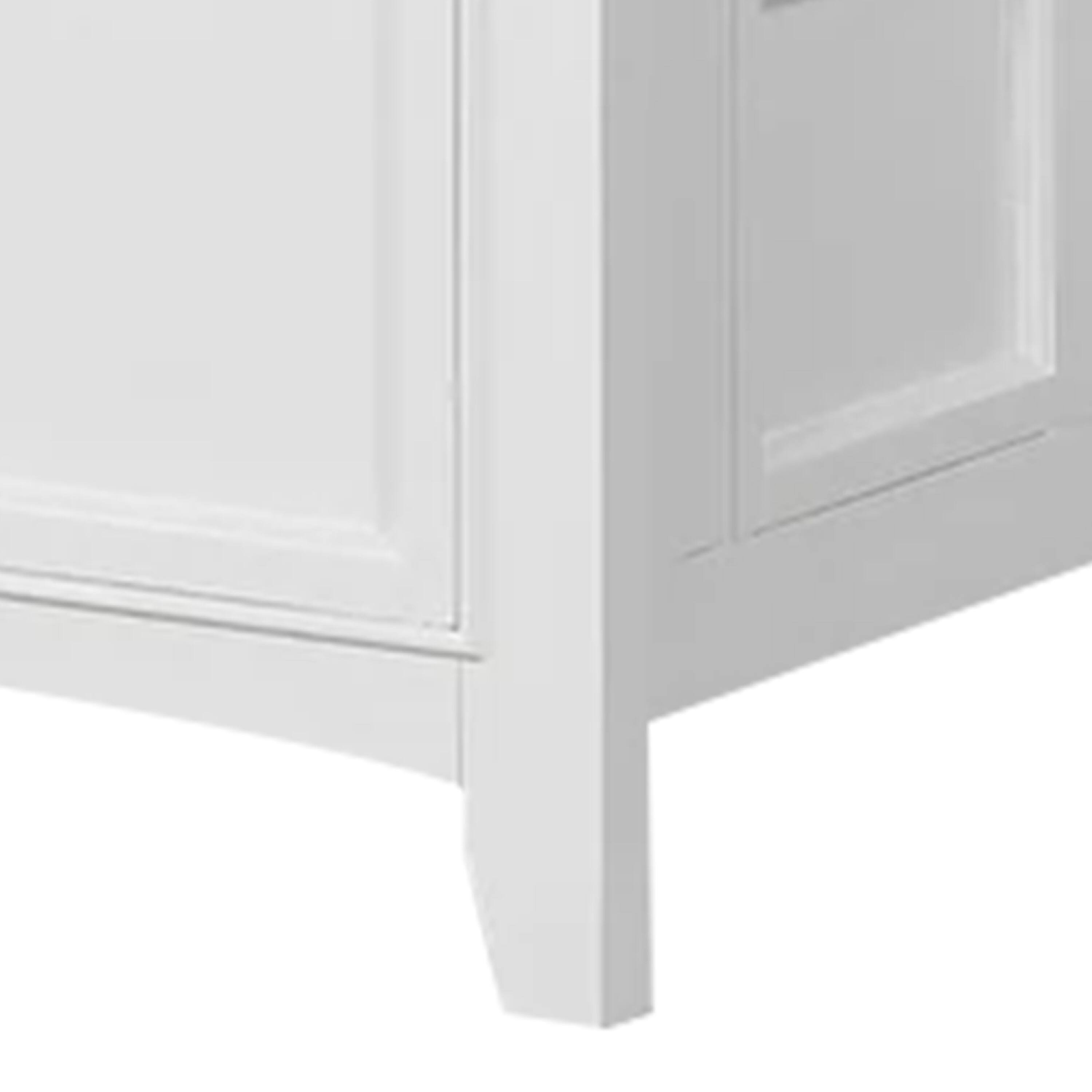 Alt View 3. Manhattan Lane - Lile Twin Bed with Side Rail Storage, Crown Molded Details, White Wood - White, Black.
