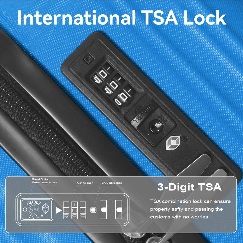 International TSA Lock

3-Digit TSA

TSA combination lock can ensure property safety and passing the customs with no worries

Reset Button
Press down to reset

Push to open

TSA Certification