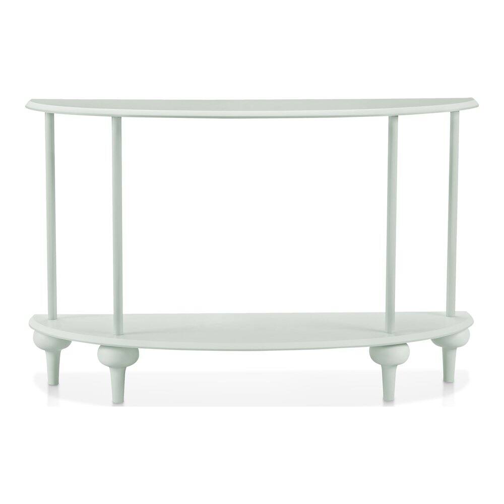 Alt View 1. Furniture of America - Soela Half Moon Composite Console Table with Shelf - Green.