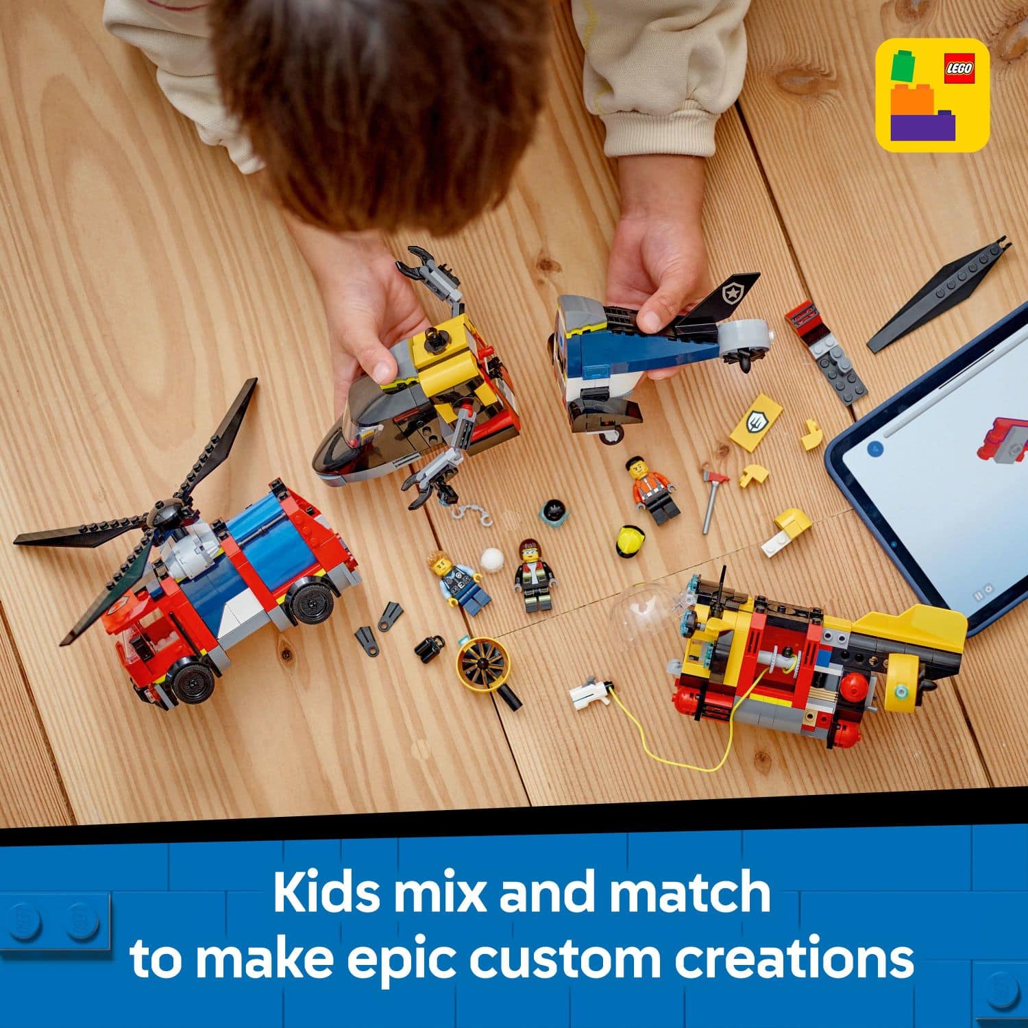 Kids mix and match to make epic custom creations with Lego.