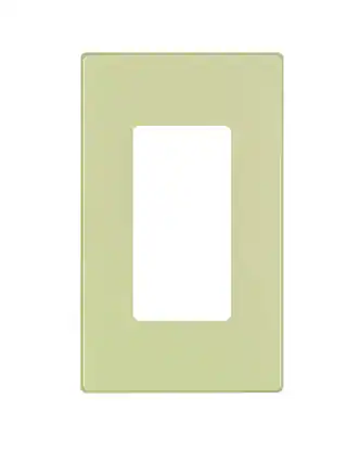 Front. Leviton - Leviton Ivory 1 gang Thermoset Plastic Decorator Wall Plate 1 pk - Ivory.