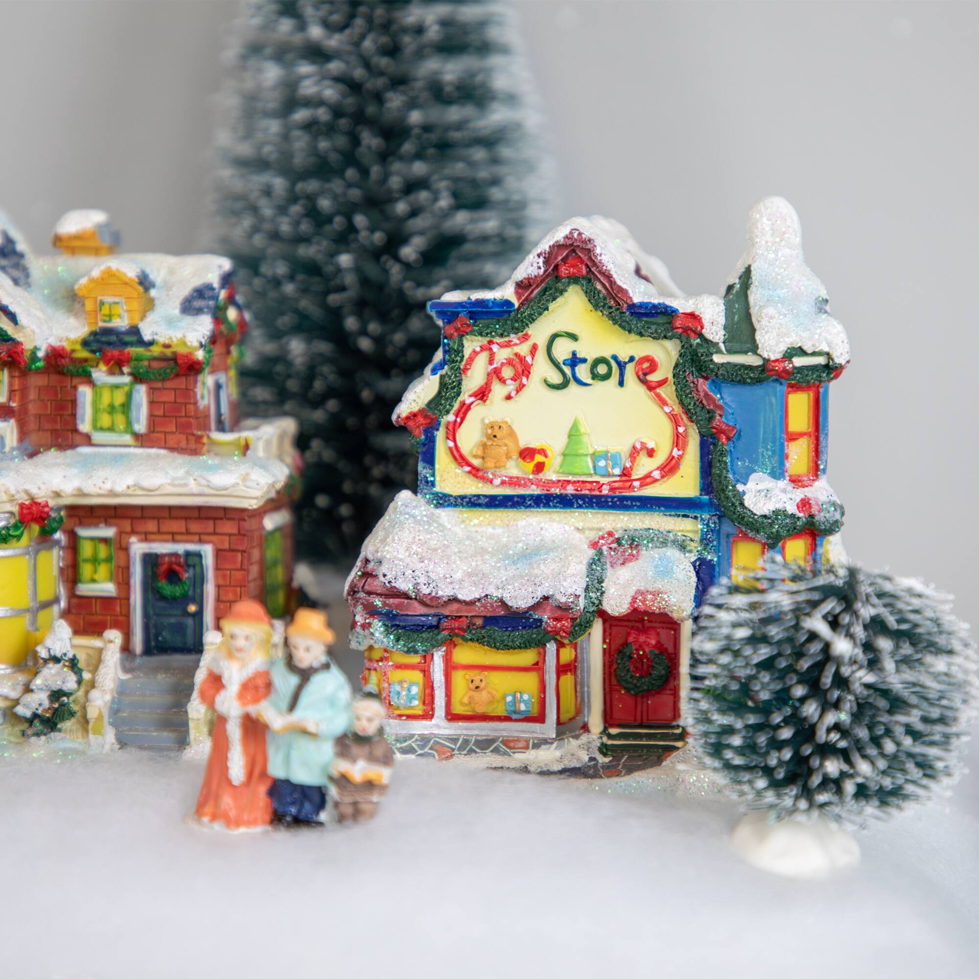 Alt View 1. Northlight - Children's Toy Store Christmas Village Building Decoration - 4" - Yellow.