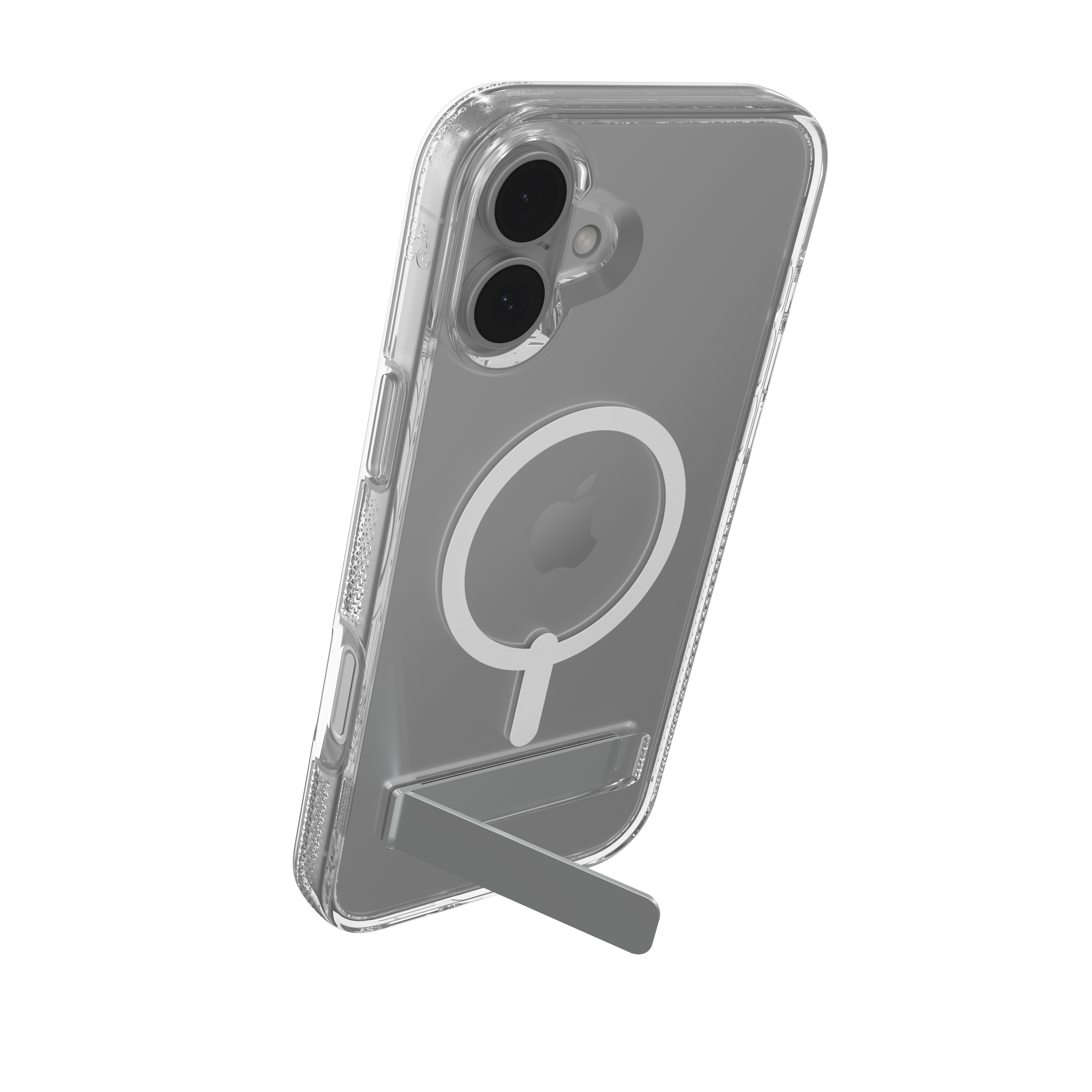 Alt View 1. ZAGG - Crystal Palace Snap MagSafe Compatible Case w/ Kickstand for Apple iPhone 16+ - Clear.