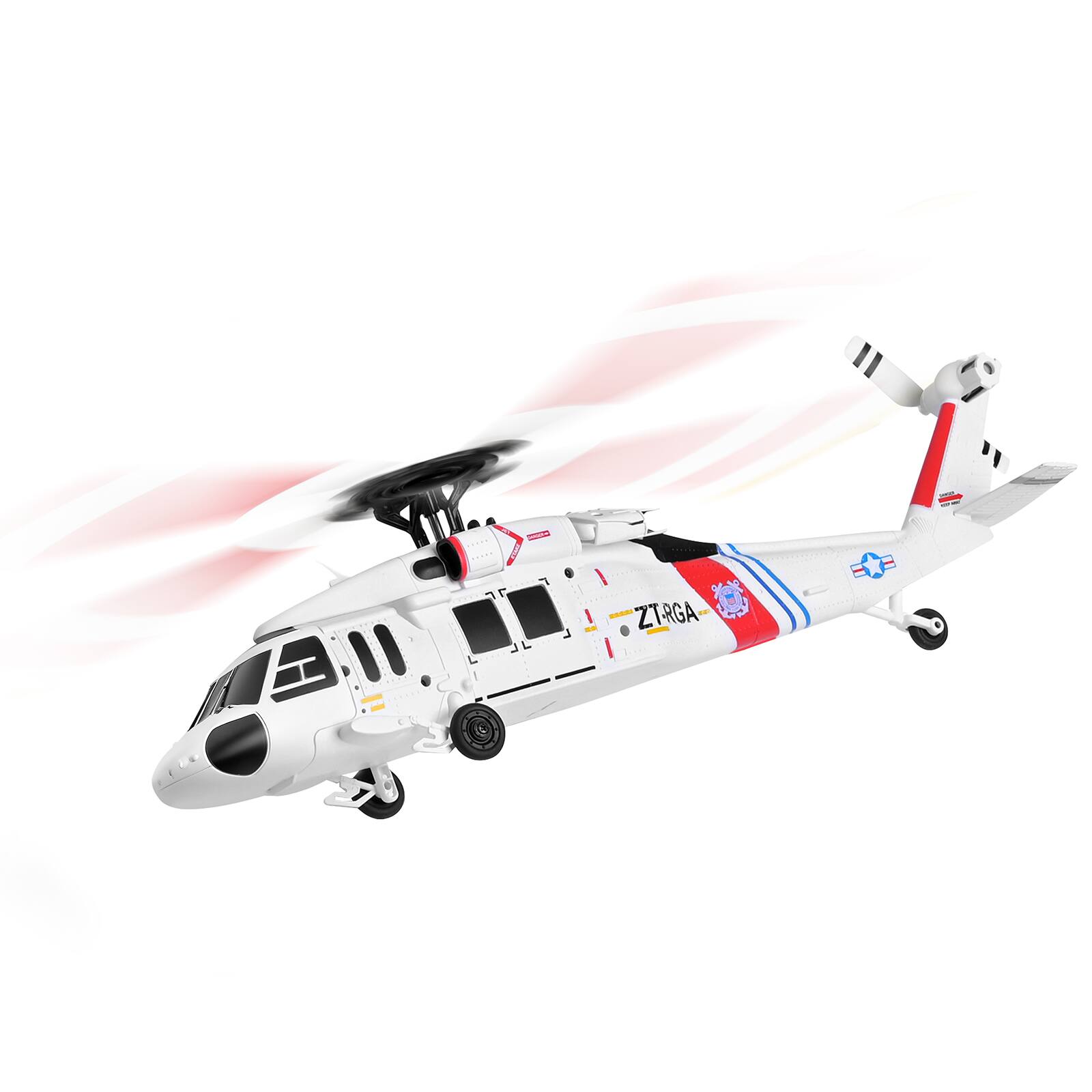 Alt View 8. Topteng - K270 UH-60L RC Helicopter –4CH Brushless,6-Axis Gyro,Altitude Hold,Optical Flow,Signal Loss Protection,Fit for Beginners - White.