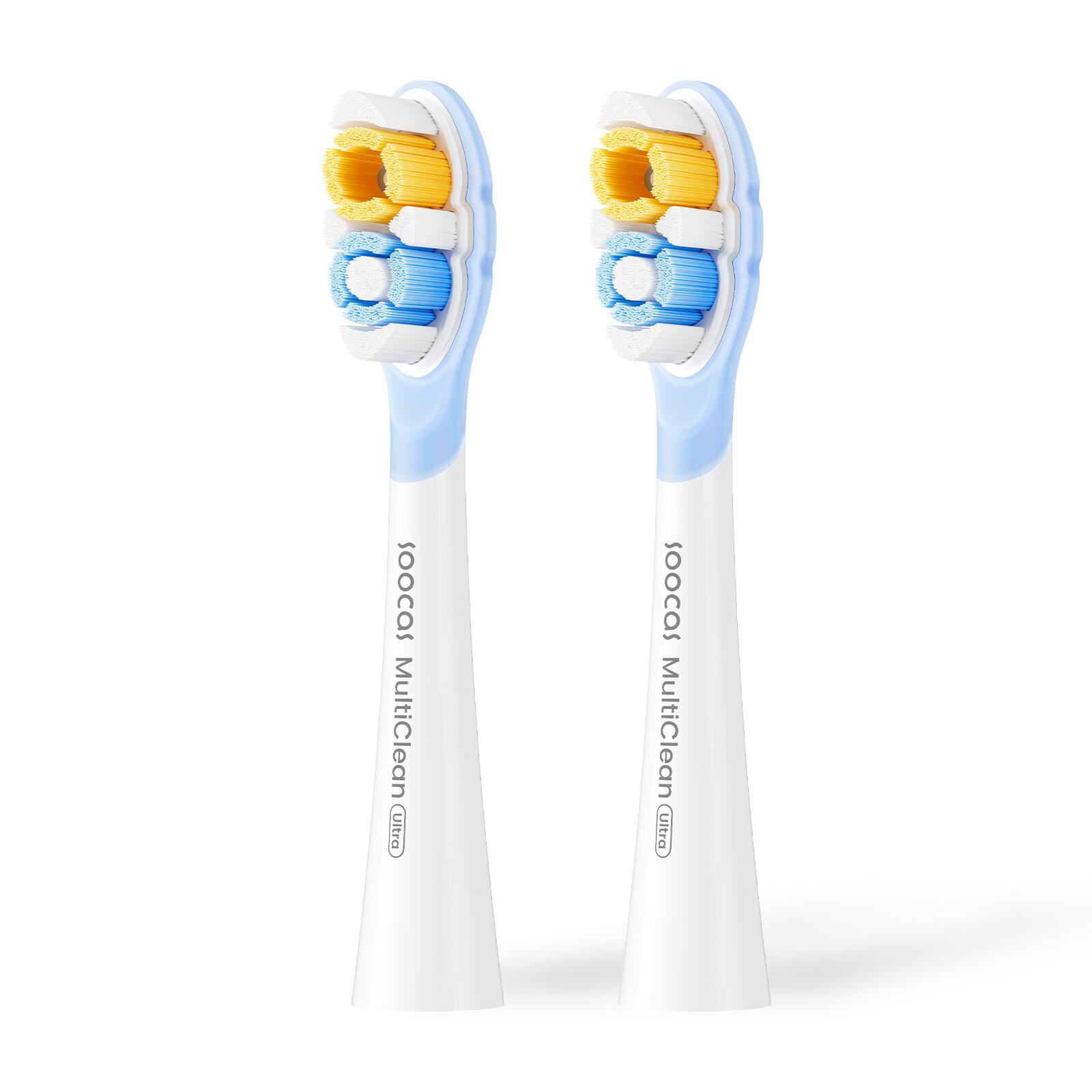 Soocas - Multiclean Ultra Clean Electric Toothbrush Replacement Heads, Compatible with both NEOS II and NEOS II Ultra - White