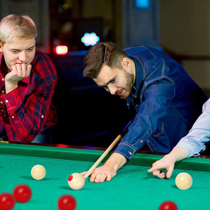 Alt View 2. GSE Games & Sports Expert - 2-1/8" Regulation Size Bumper Pool Balls, Standard Set of 10 Billiard Bumper Ball Set - White/Red.