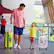 Alt View 12. Costway - 2Pcs 12'' 16'' Kids Luggage Set Suitcase Backpack School Travel Trolley ABS - pink & light green.