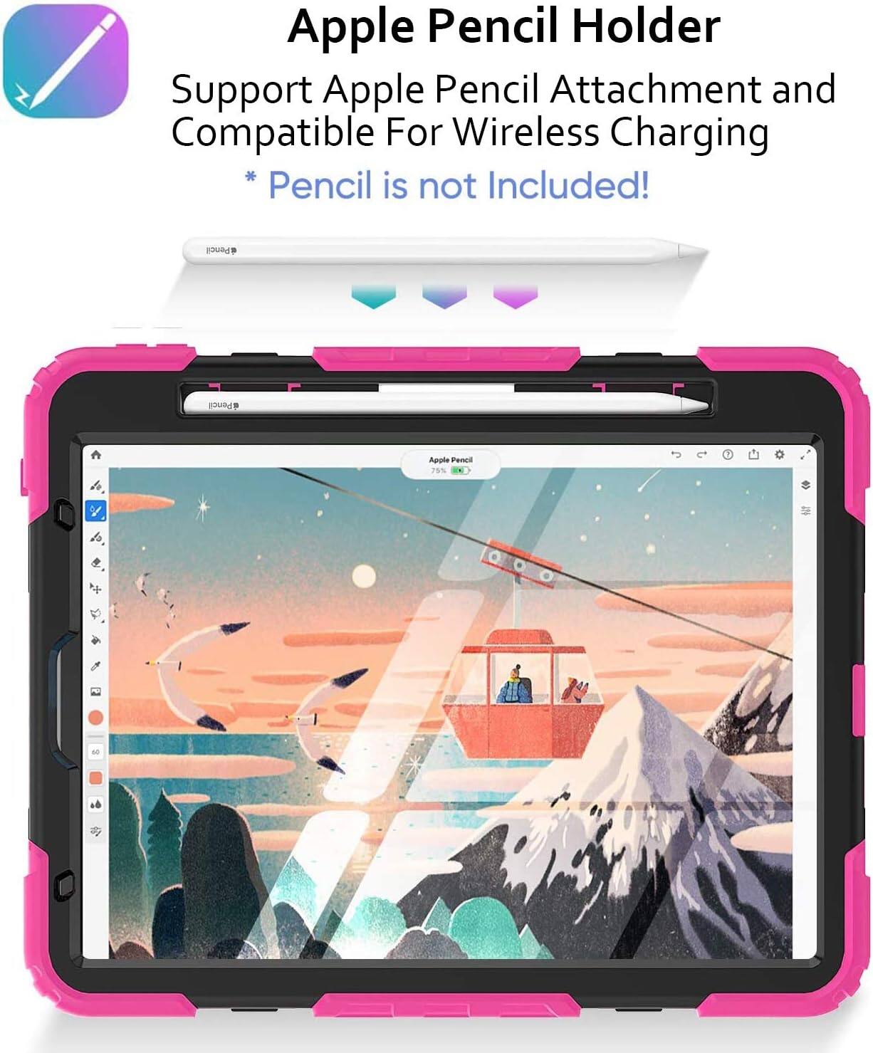Apple Pencil Holder  
Support Apple Pencil Attachment and Compatible For Wireless Charging  
*Pencil is not Included!