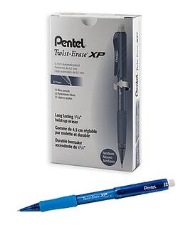 Pentel - Twist-Erase EXPRESS Mechanical Pencil, 0.7mm, #2 Medium Lead, Dozen - Black