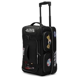 Von Dutch - Signature Patch 20" Carry-on Rolling Duffel - Black