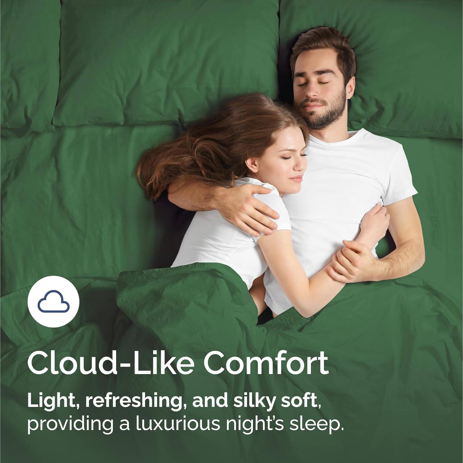 Cloud-Like Comfort  
Light, refreshing, and silky soft, providing a luxurious night's sleep.