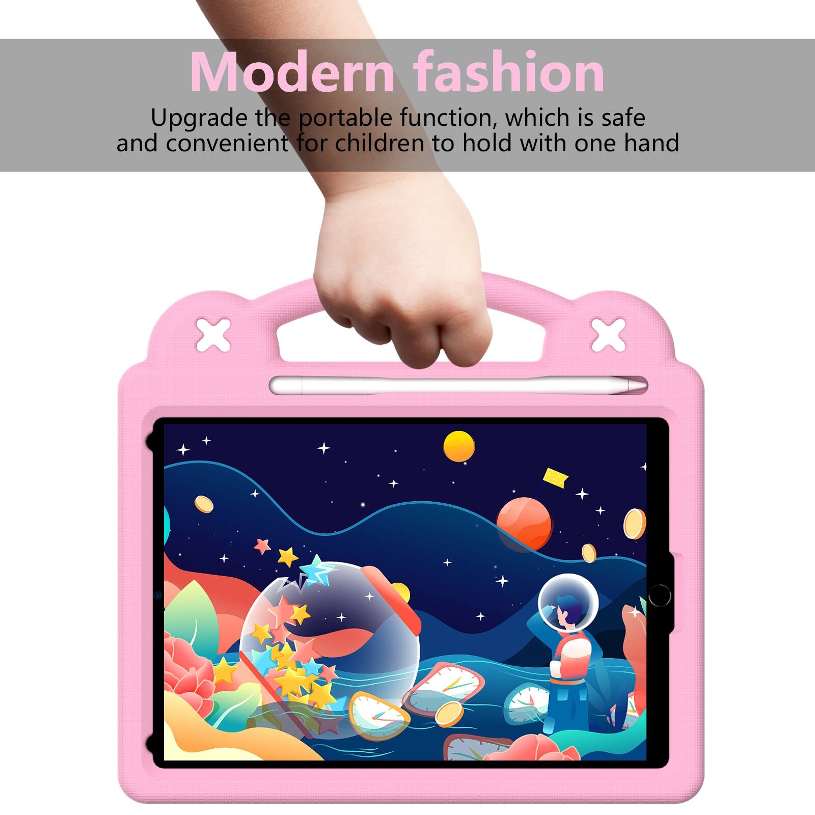 Modern fashion  
Upgrade the portable function, which is safe and convenient for children to hold with one hand