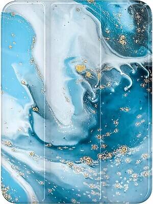 Alt View 3. SaharaCase - iPad mini A17 Pro & 6th Generation 2021 Protection Bundle, Folio Case with Tempered Glass Screen - Blue.