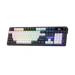 REDRAGON - K762 PRO Wireless 104-Key Gasket Gaming Keyboard, Screen & Knob - White&Black