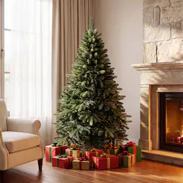 Gymax - 5ft Artificial Christmas Tree w/500 Branch Tips Realistic Tree Trunk Metal Stand - Green