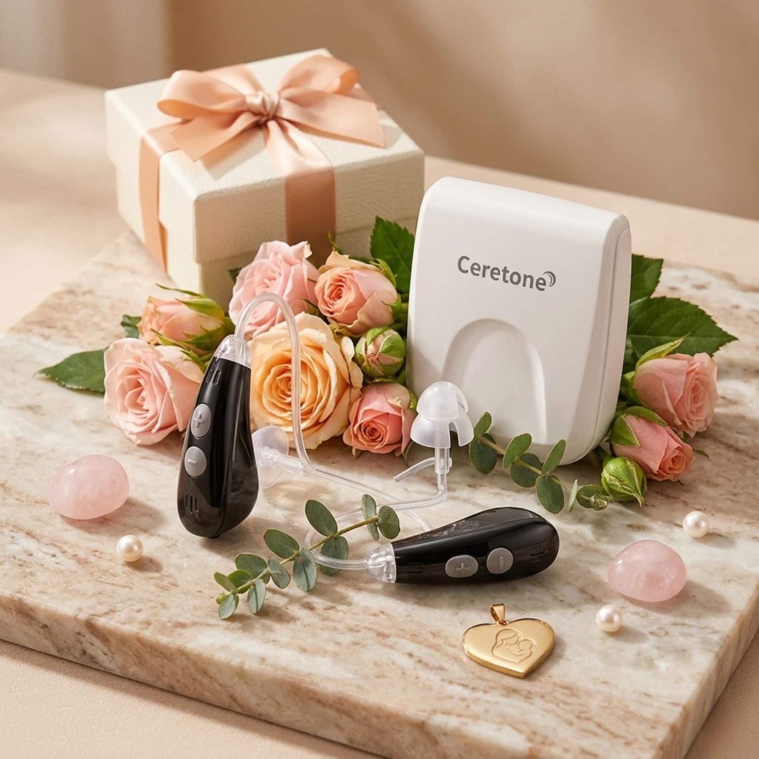Ceretone - Nexus OTC Hearing Aids-Advanced Noise Reduction,4 Preset Modes,Light weight BTE Comfort, Long-Lasting Zinc-Air Power - Black