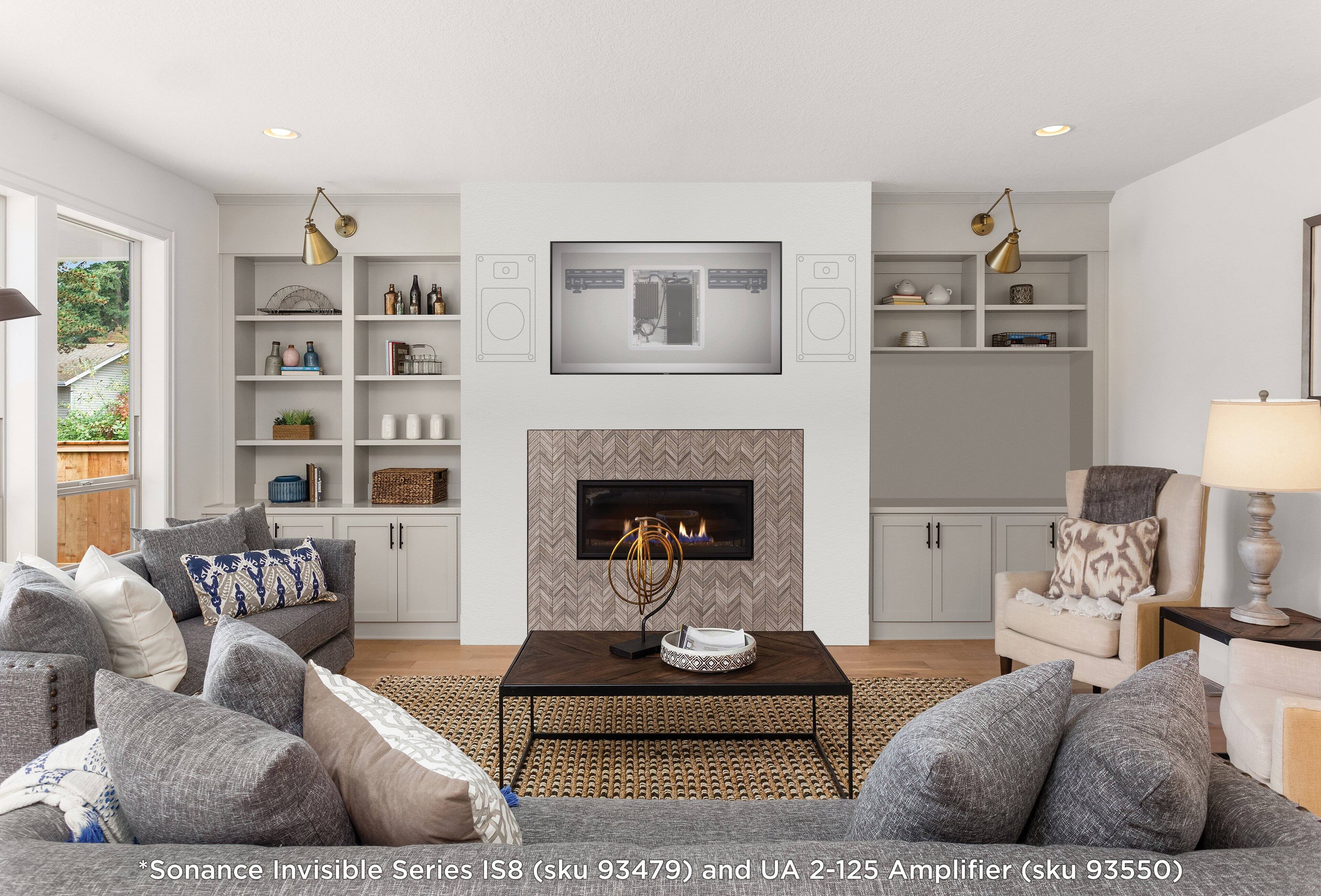 *Sonance Invisible Series IS8 (sku 93479) and UA 2-125 Amplifier (sku 93550)
