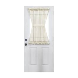 Ellis Curtain - Cotton Voile 1.5" Rod Pocket Semi Sheer Door Curain Panel 40" x 72" - Natural