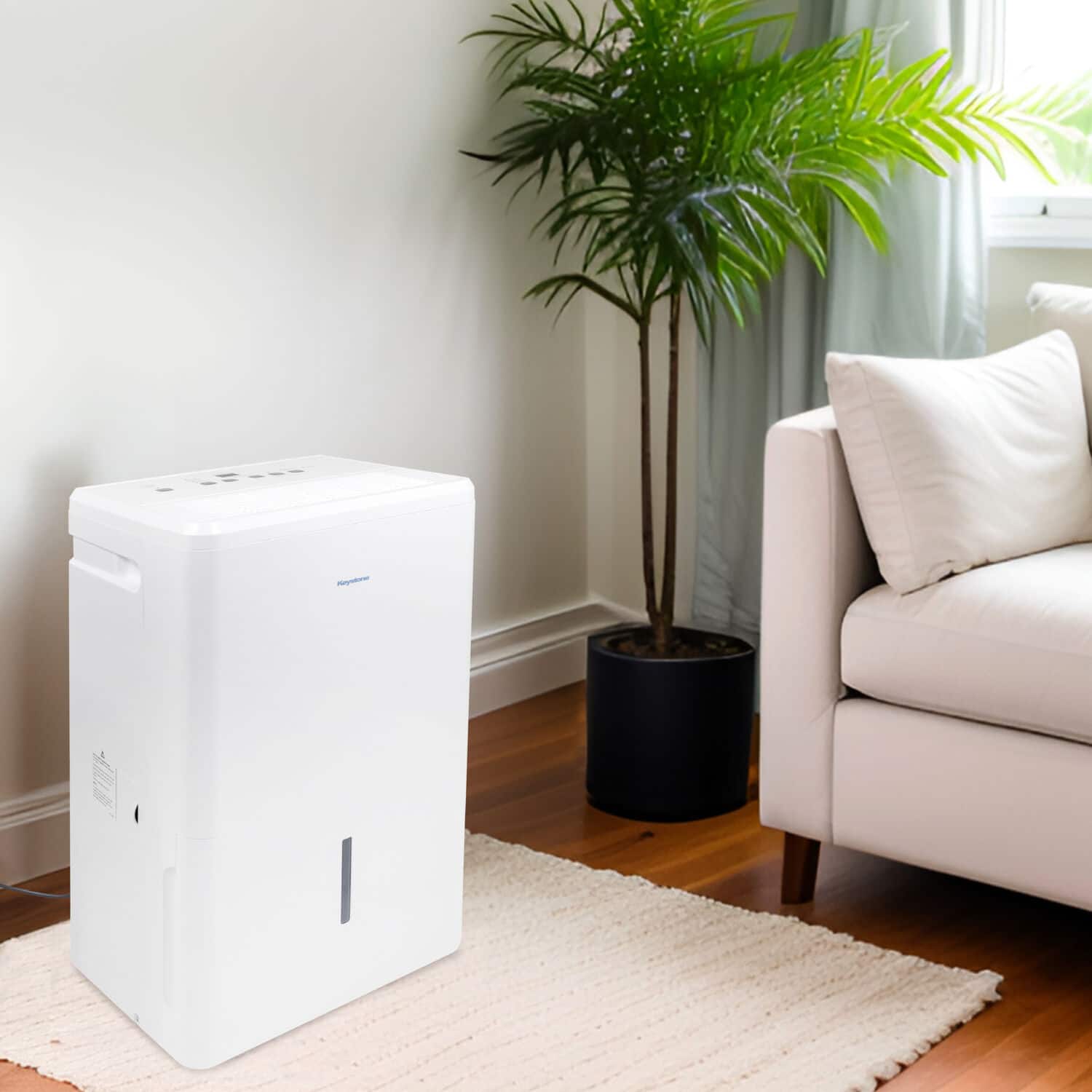 Alt View 12. Keystone - 50-Pint Portable Dehumidifier - White.