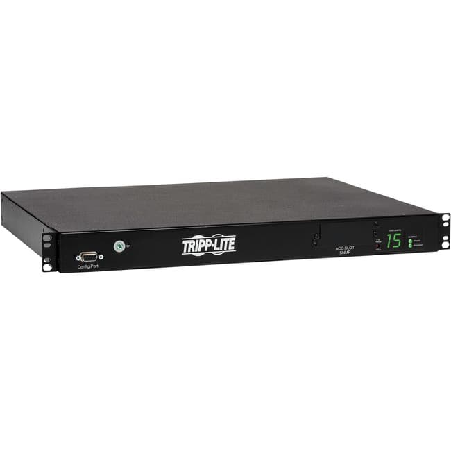 Tripp Lite - by Eaton PDU 2.4kW Single-Phase Local Metered Automatic Transfer Switch PDU Two 200-240V C14 Inlets 10 C13 - Black