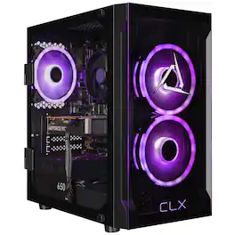 CLX - Set Gaming Desktop - AMD Ryzen 7 8700F - 16GB DDR5 5600 Memory - GeForce RTX 5060 8GB - 1TB NVMe M.2 SSD - Black