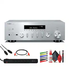 Yamaha - R-N600A 2.1-Channel Network A/V Receiver(Silver), Stanley Surge Protector