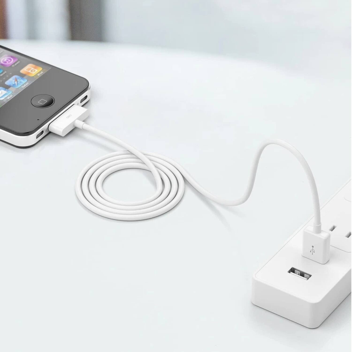 Left. Stock Preferred - 3FT 30-Pin to USB-C Charging Data Cable Cord.