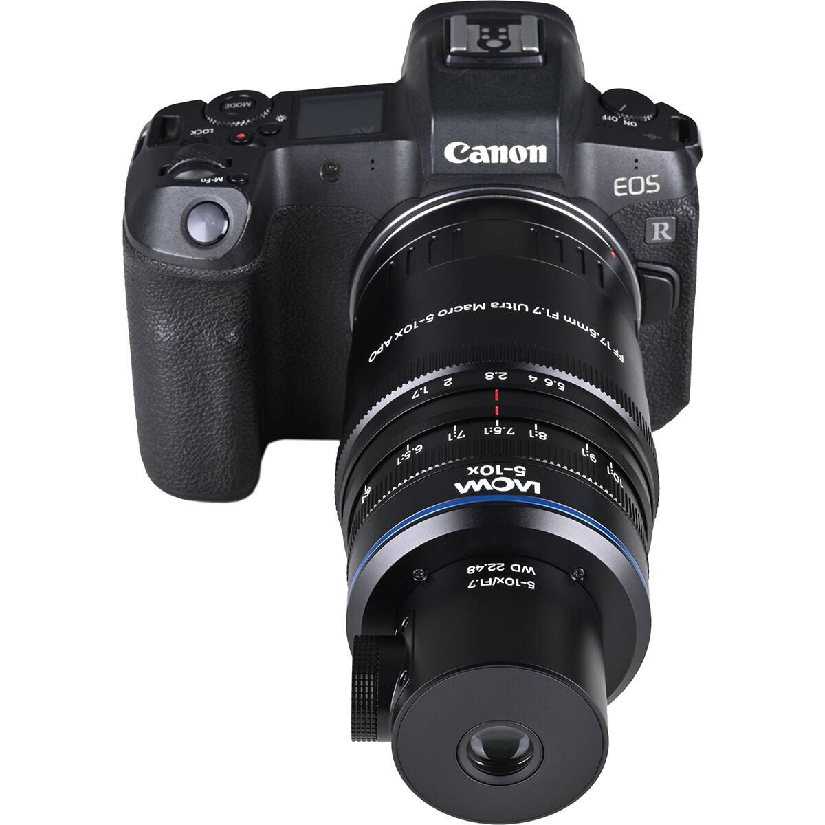 MODE LOCK M-Fn  
VA  
Canon  
OFF NO EOS R  
Macro Ultra F1.7 5-10X APO .5mm LA 77 2.8 4 2 5.6 1.7 7i1 7.5:1 Bil 5-10x y IVONN for  
22.48 MD 5-10x/Fl.7