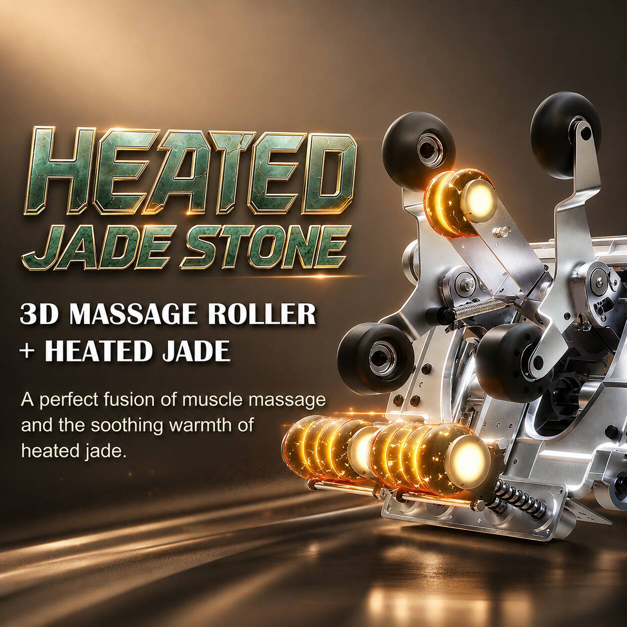 HEATED JADE STONE 3D MASSAGE ROLLER + HEATED JADE

A perfect fusion of muscle massage and the soothing warmth of heated jade.