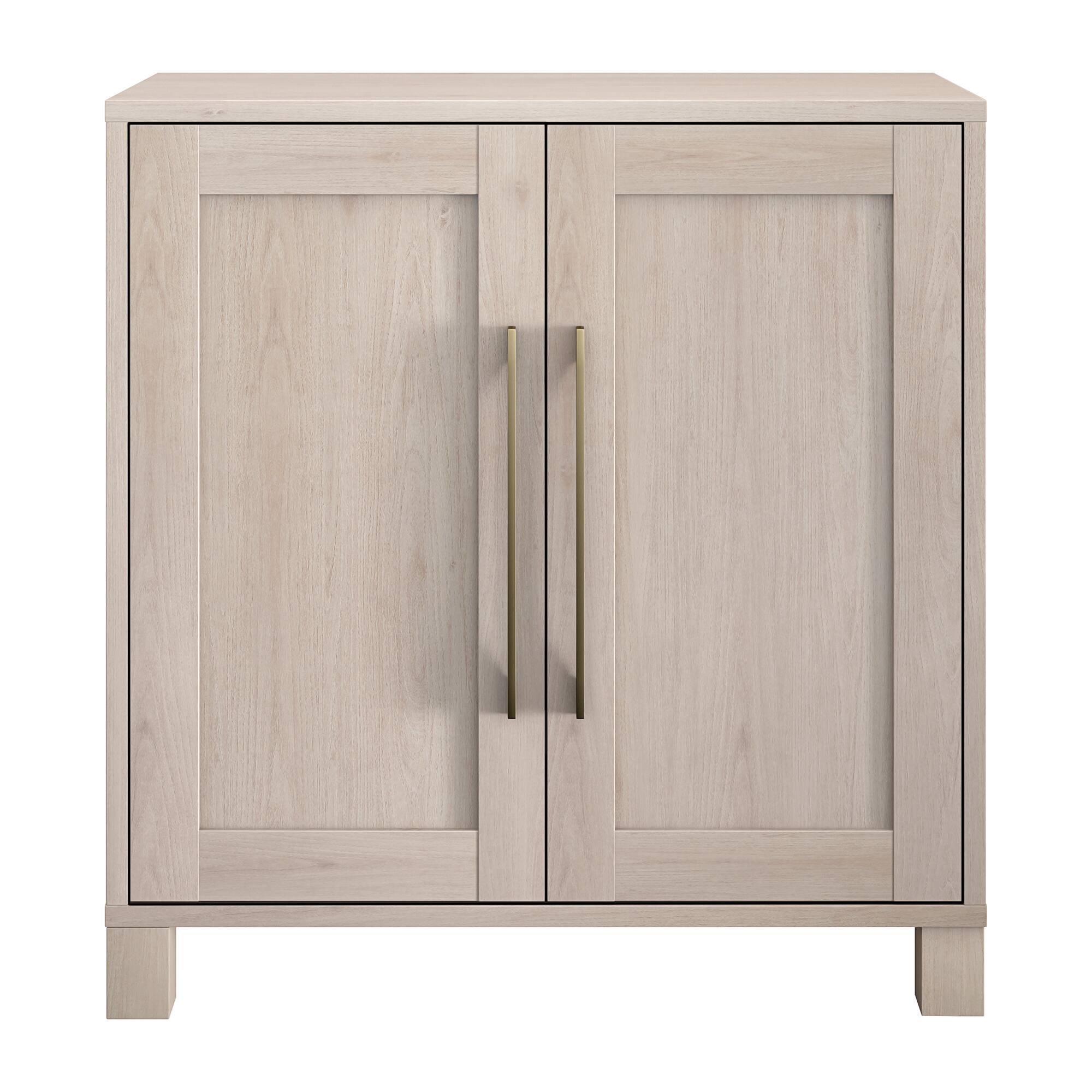 Back. Hudson&Canal - Chabot 28" Wide Rectangular Accent Cabinet - White.
