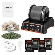 VEVOR
Affordable. Reliable. Home improvement.
ROCK TUMBLER
MODEL: KD-2011, KD-2012, KD-2013
VEVOR SPEED DI - + VEVOR - ... d - VEVOR -de - - ! VEVOR VEVOR -oe TNe AL - - .... -d ! STEP STEP 600R GRIT Brightening Powder STEP WT.0.70oz (20g) 20g 1200 GRIT S00 TUMBLER MERT 8008 GRIT ROCK UMILES CMn Use -r smoothing nk Lse - Analpotiahi suriaces sfar initial shap on pre pong Tww a.20 MADE I CONa -n ase W1.6.mOor 20g e 20g MADE I contus BOCK UMBLEA M LAsE for ial Sumibln an shauing - rough nh I CONa - 0000130g1 aa TUMBLER MER Usa t develog ocks To ina poishing SAIT Cr