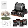 VEVOR - Rock Tumbler, 1 lb Rock Polishing Machine, Rocks Tumbling Kit with 4-Speed Adjustment, 1–9 Day Timer, Direct Drive - Orange + Black