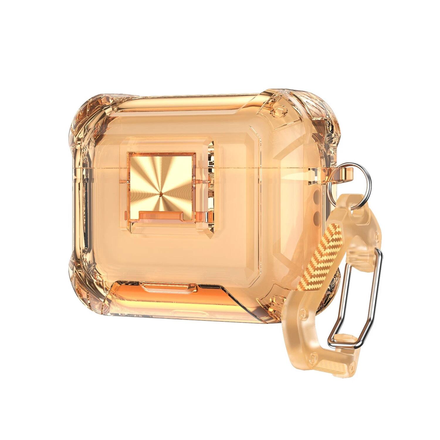 Front. Stock Preferred - Shockproof Safety Lock Case for Apple AirPods Pro 3rd Generation (2025) - Orange.