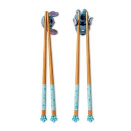 Disney - Lilo & Stitch 2-Pair Wooden Chopstick Set With Ceramic Rests - Blue