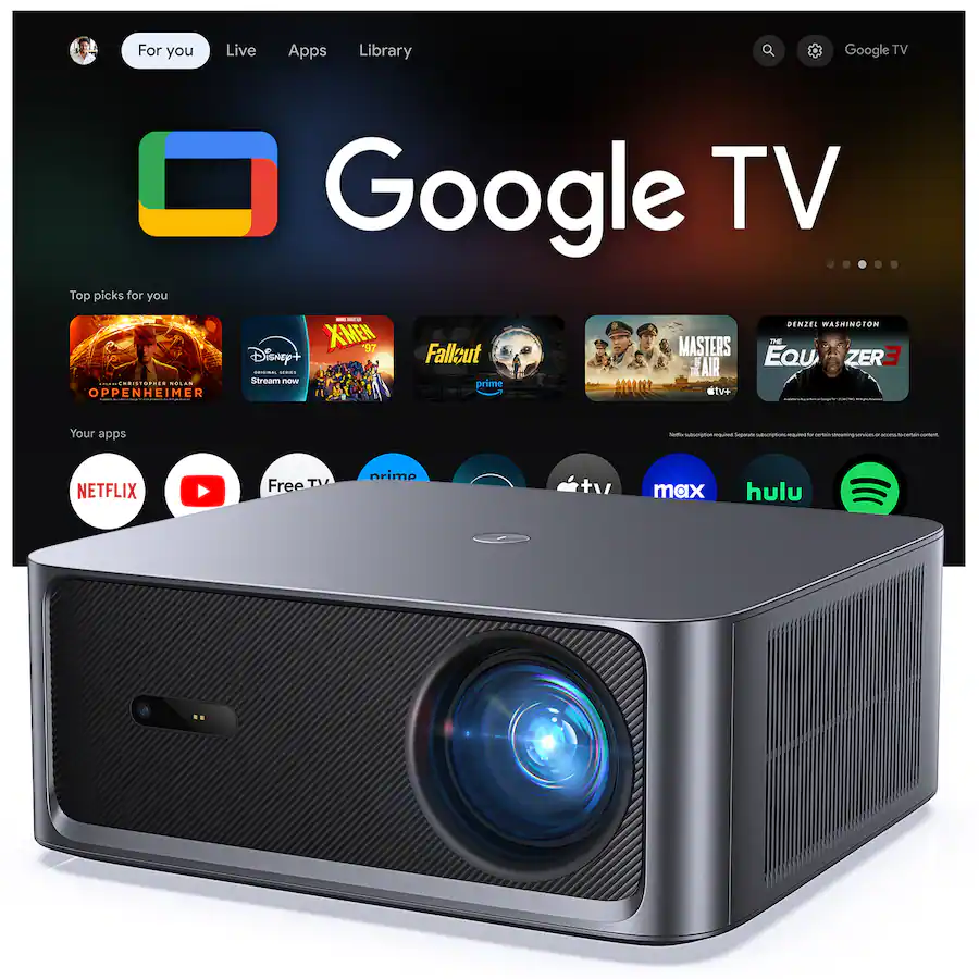 Projector Keystone Happrun Official Licensed Google TV Smart Projector, 4K Supported Home ...