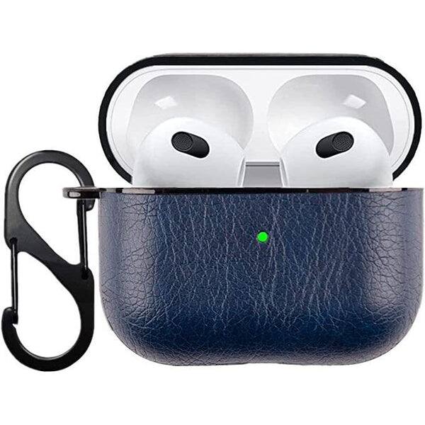 Entronix - Luxury Leather Case for AirPods Pro 1st and 2nd Generation - Stylish and Durable Protection - Navy
