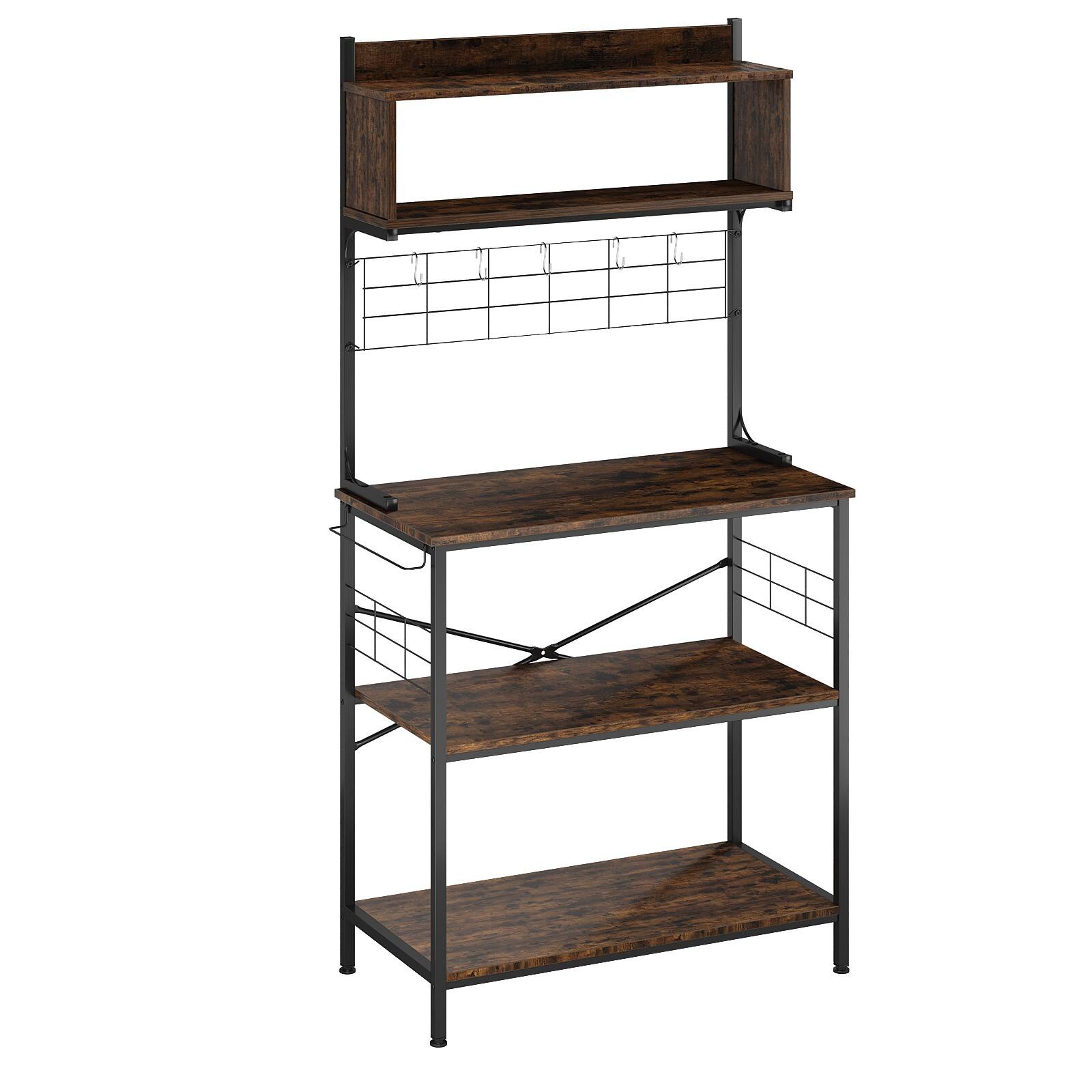 Best Buy: Bestier Kitchen Baker's Rack With Hutch And 8 Side Hooks 