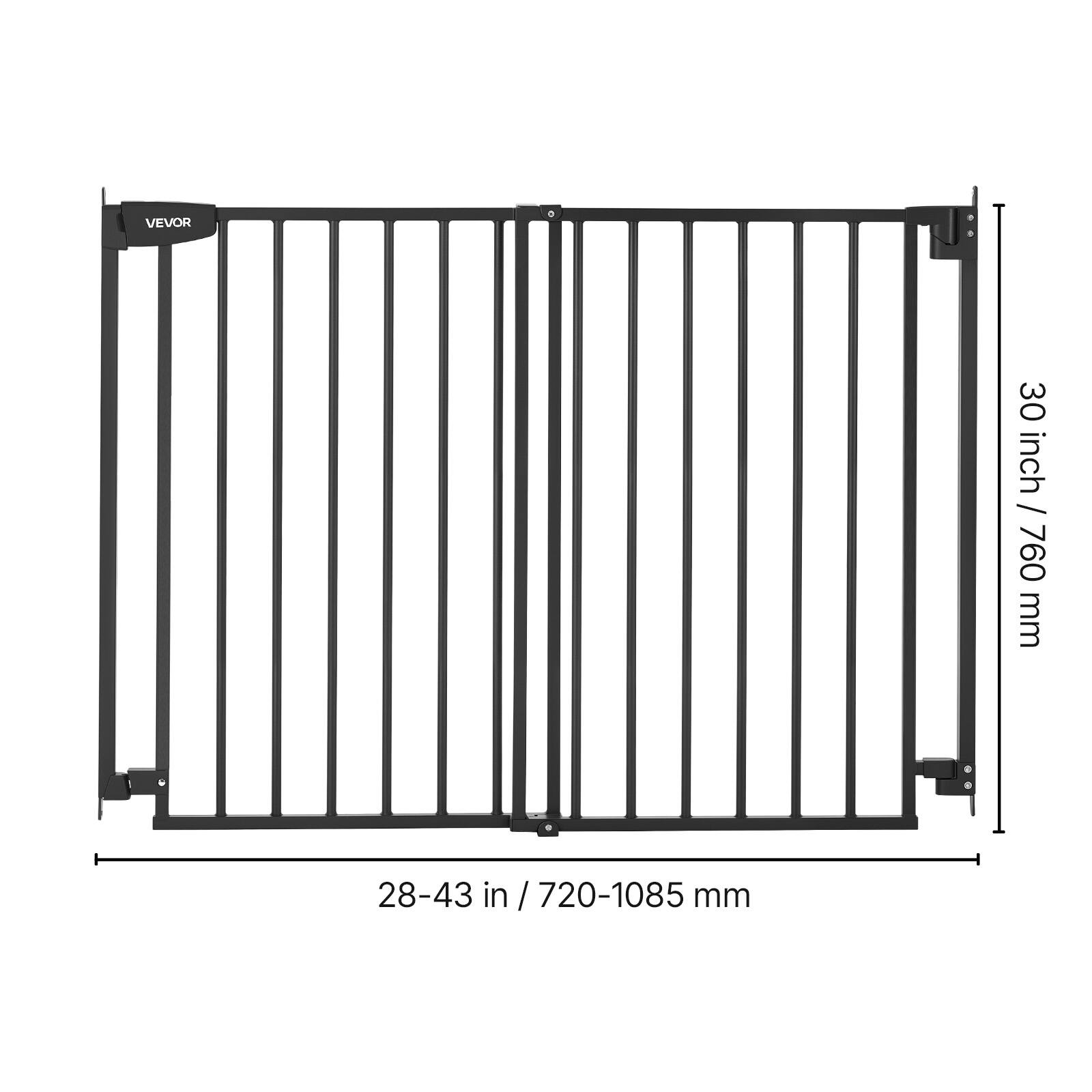 VEVOR 30 inch / 760 mm  
28-43 in / 720-1085 mm