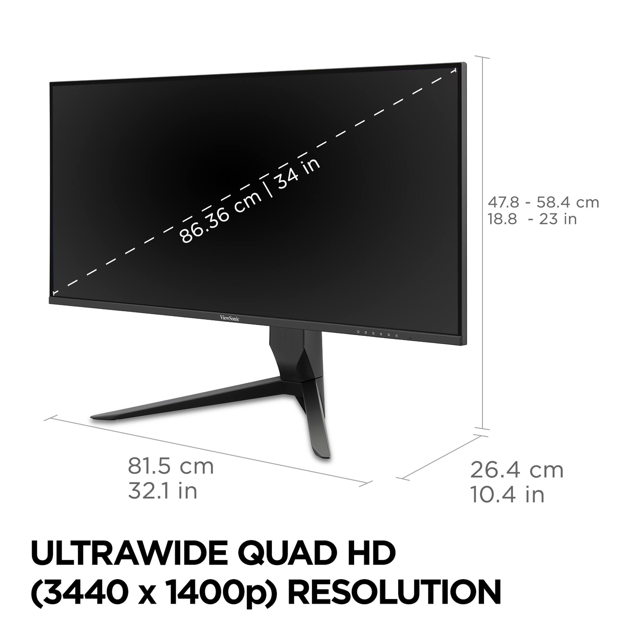 The text on the image reads: "ULTRAWIDE QUAD HD (3440 X 1400p) RESOLUTION".