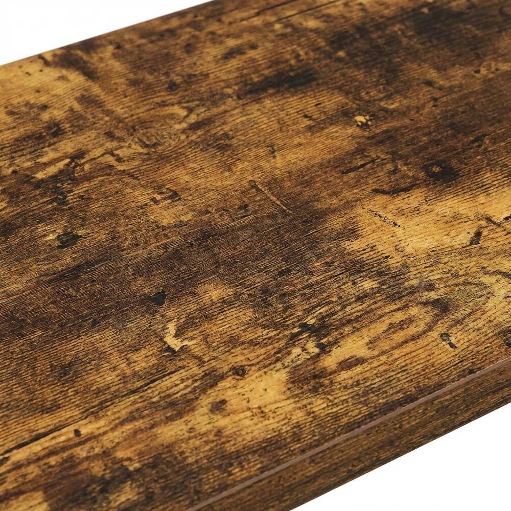 Alt View 1. FurniFact - Amber Pine Metal Frame End Table for Living Room or Bedroom - Amber Pine.