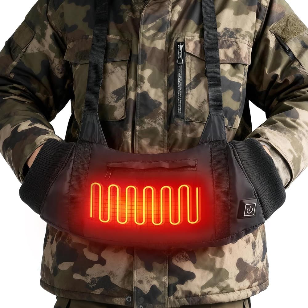 MOSZAR LLC - Heated Hand Warmer Pouch – 3 Heat Levels, USB Powered, Adjustable Strap (No Battery)