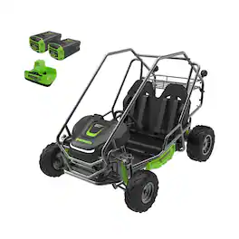 Greenworks - 60V Gen 2 STEALTH Series All-Terrain 2-Seat Electric Youth Go-Kart, with (2) 8Ah Batteries and Charger