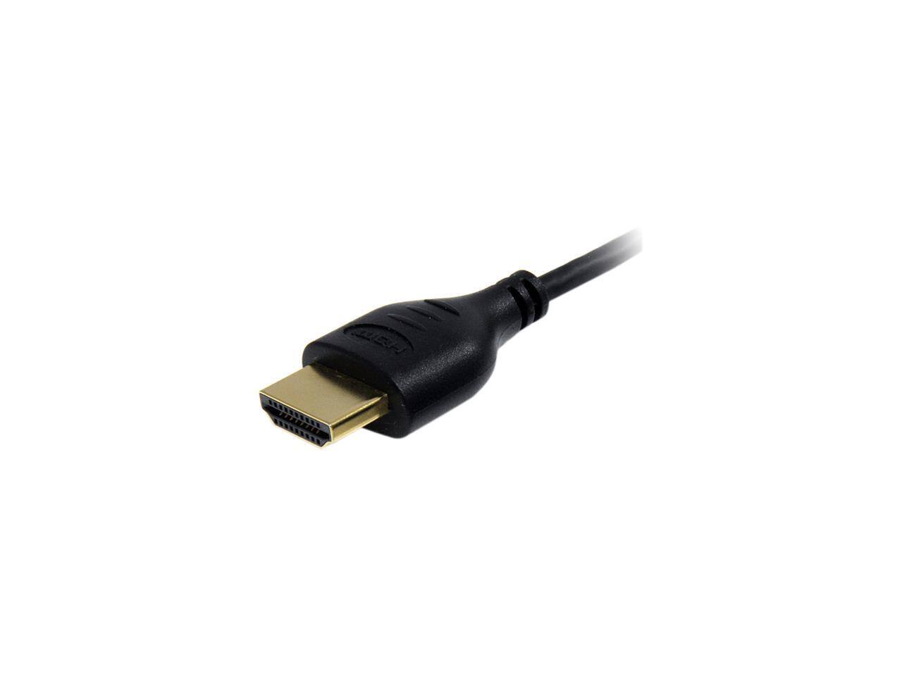 Alt View 1. StarTech.com - StarTech.com HDMIMM6HSS 6 ft. Black Slim High Speed HDMI Cable with Ethernet Male to Male.