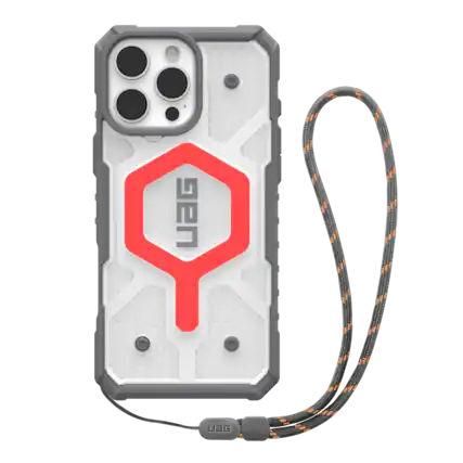 Front. UAG - Bundle: Pathfinder Series MagSafe Case and Lanyard for iPhone 16 Pro Max - Pink/Clear.